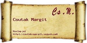 Csutak Margit névjegykártya